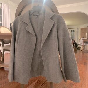 Grey cotton sweater blazer